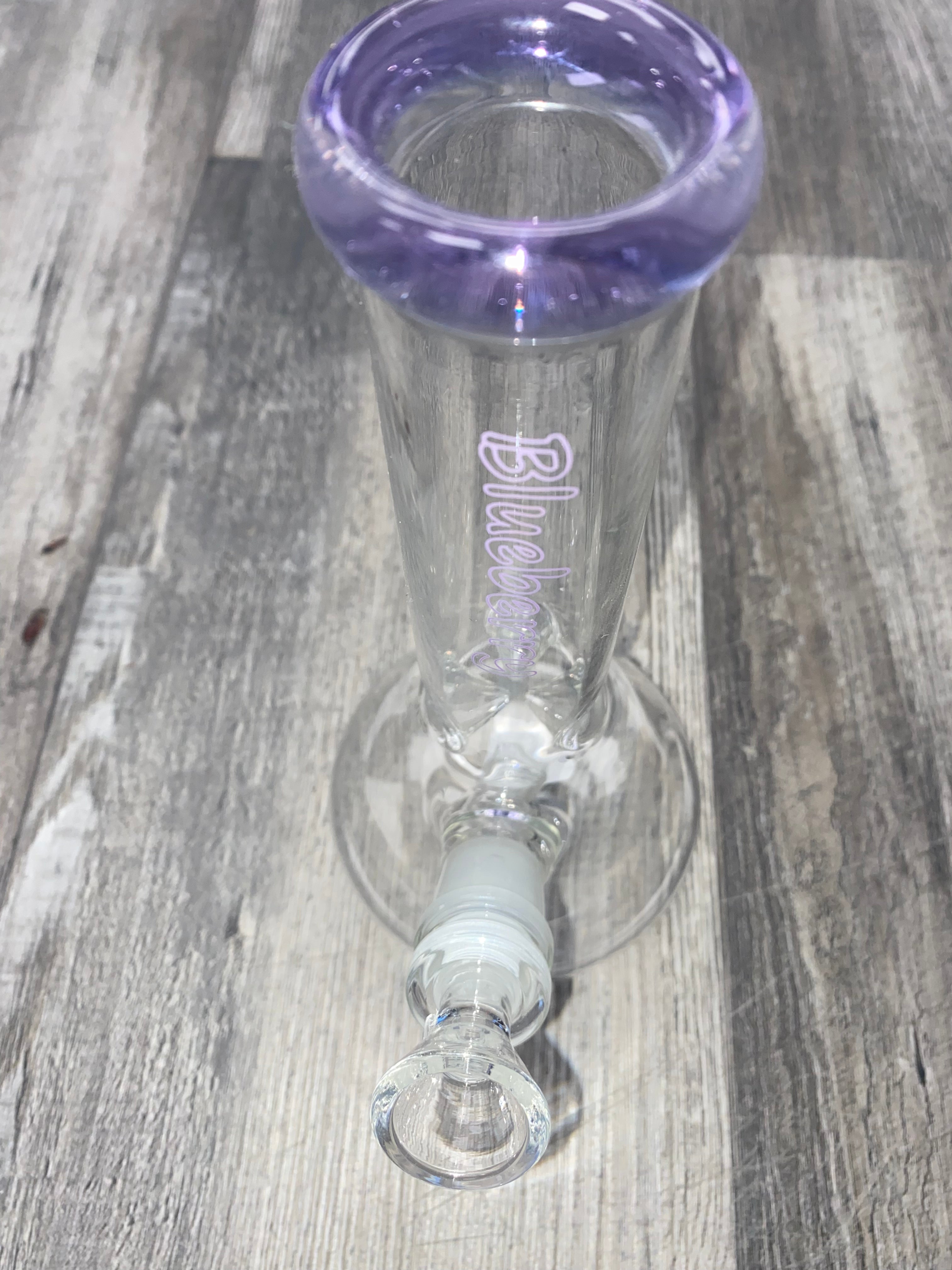 BEAKER BONG - Blueberry branded bong - CLEAR