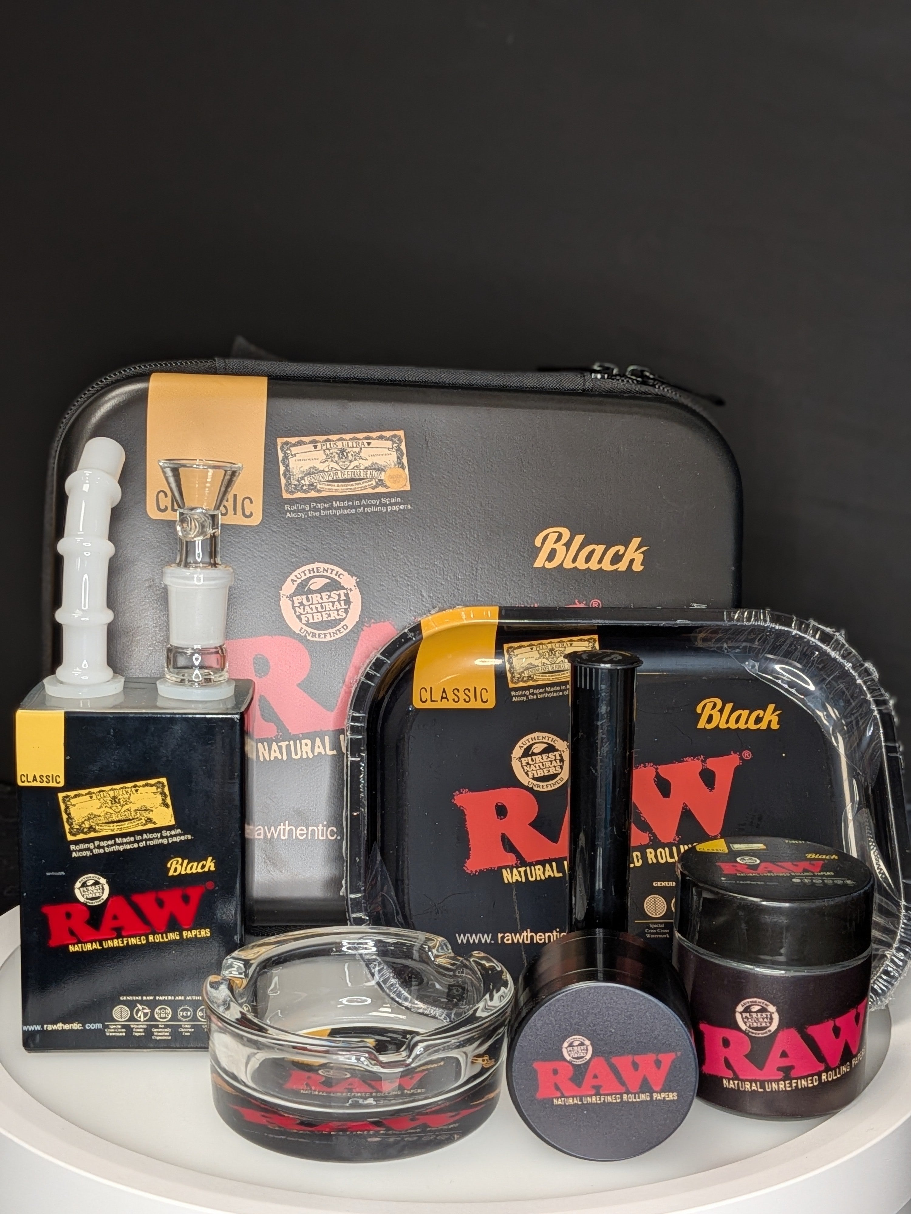 KITS N' COLLECTIONS - RAW 7-Piece Bubbler Set - BLACK