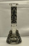 BEAKER BONG - BAROQUE DAMASK PATTERN - BLACK